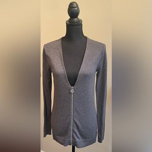 Like New Michael Kors V Neck Zipper Front Sweater